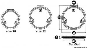 Passo uomo Lewmar Low Profile tondo 22